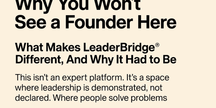 Why You Won’t See a Founder Here